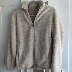 Fluffy zip up jacket